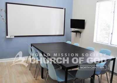 world mission society church of god in charlotte, wmscog in north carolina, bible study room